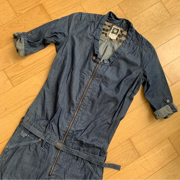 G-STAR RAW Denim Flight Suit style Jumpsuit - Picture 3 of 14